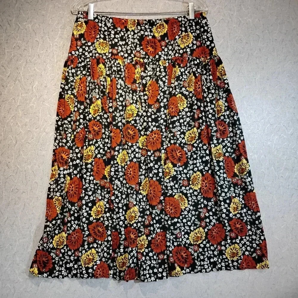 Joe Fresh NWOT Women's 2 Piece Long Cut Out Sleeve V Neck Blouse & Maxi Skirt XL - Picture 11 of 16